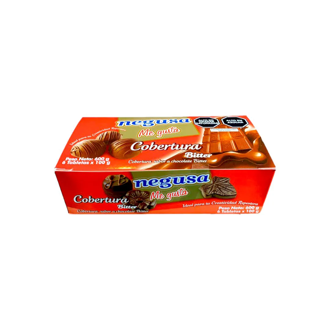 COBERTURA DE CHOCOLATE BITTER NEGUSA 600GR