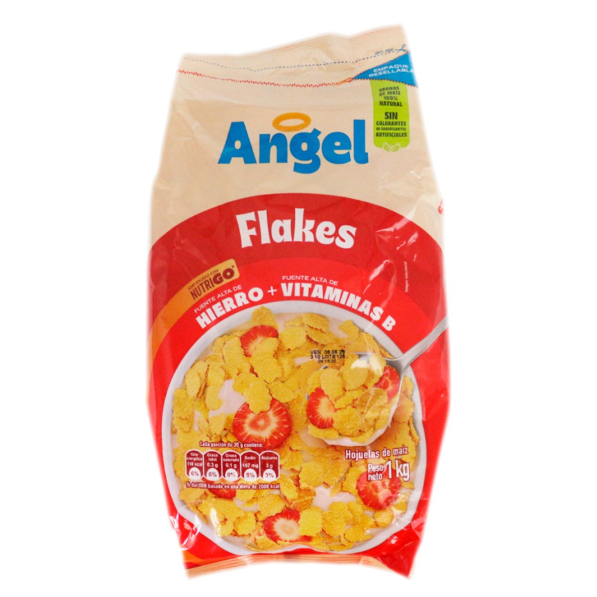 CEREAL ANGEL FLAKES HOJUELAS DE MAIZ BOLSA 1 KG