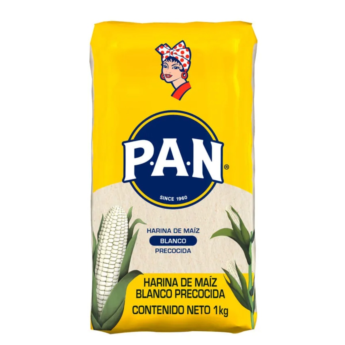 HARINA DE MAIZ BLANCO PRECOCIDA PAN X 1KG