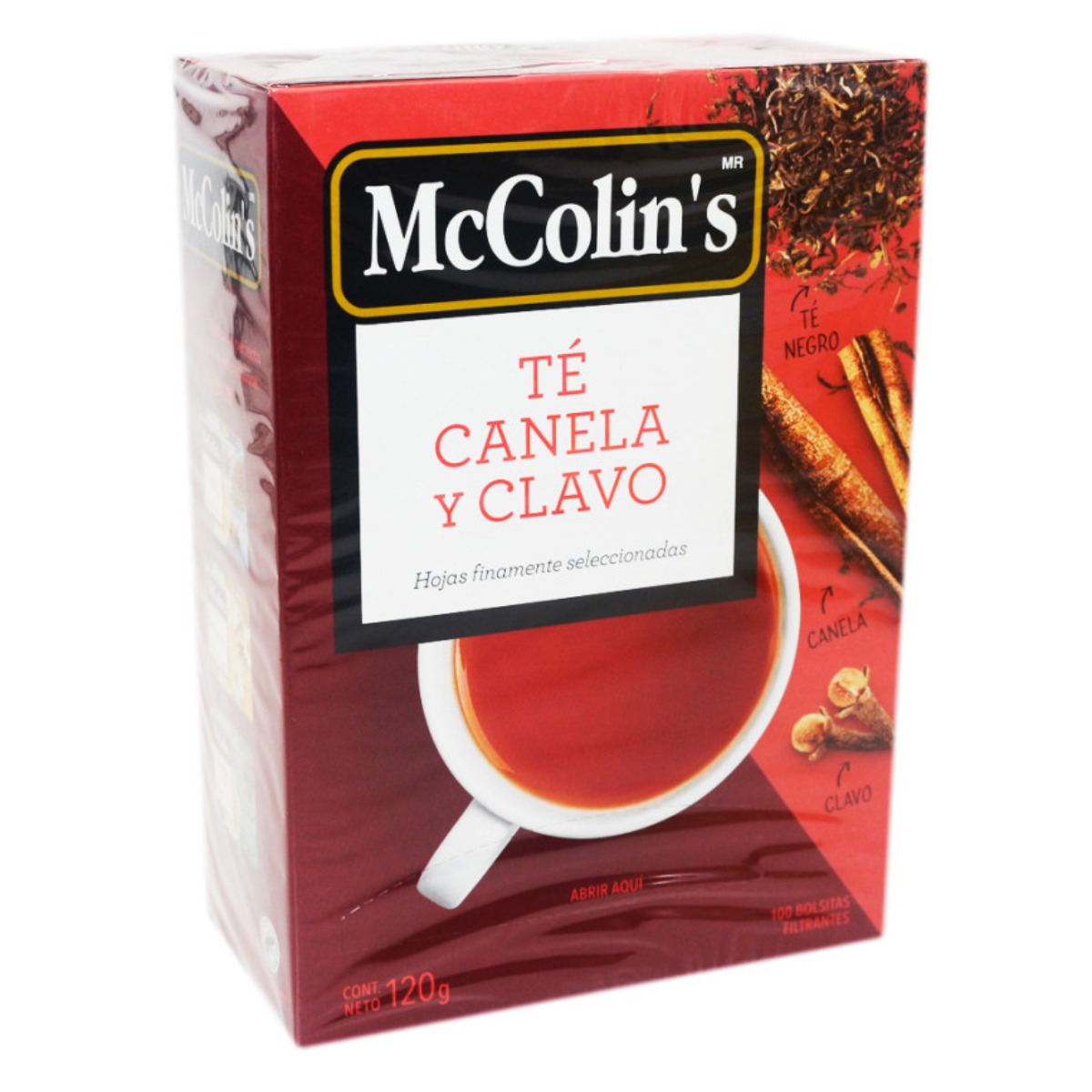INFUSION TE CANELA Y CLAVO MC COLINS X 100 UND
