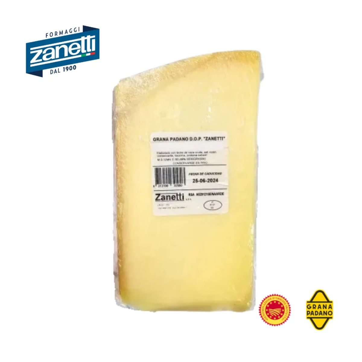 QUESO GRANA PADANO DOP MADURADO 12 MESES ZANETTI X KG